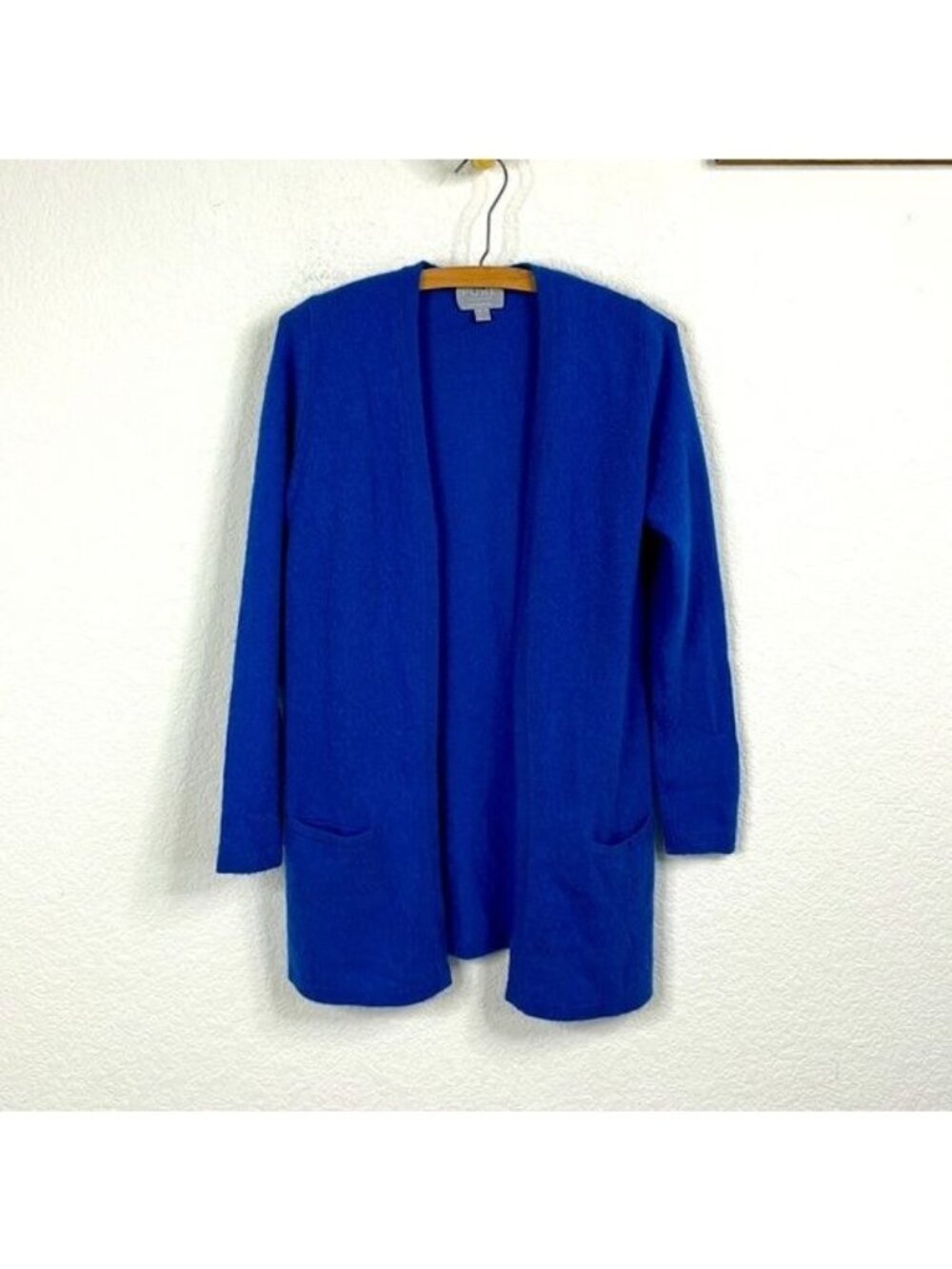 Pure Collection Cashmere Open Front Patch Pocket Cardigan
